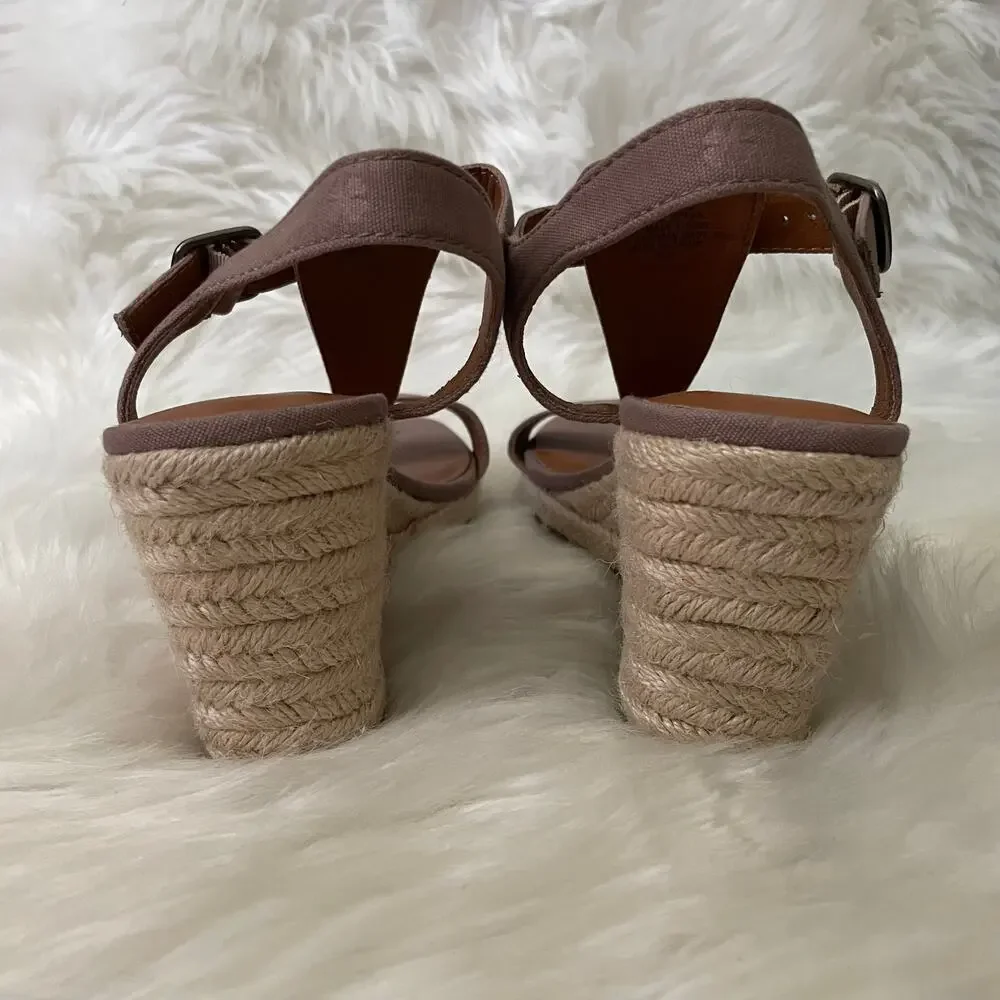 Lucky Brand Sandals Womens Size‎ 10 Brown Millinda Espadrille Wedge Strappy NEW